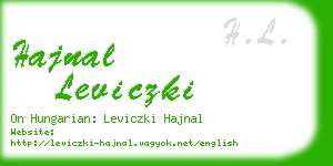 hajnal leviczki business card